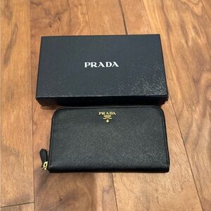 Prada Large Saffiano Leather Wallet
